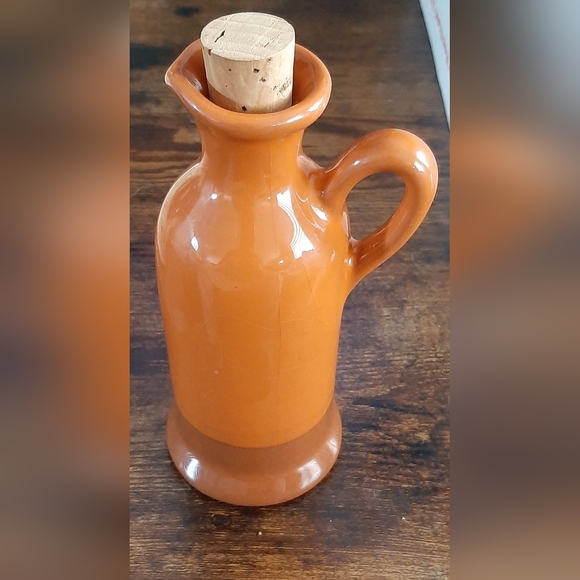 POTTERY BARN Jug Carafe with Orange and Brown Glaze handcrafted ceramic … - Picture 2 of 9